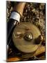 Traditional Brass Fishing Reel Fitted to a Split-Cane Fly Rod with Trout Fishing Flies, UK-John Warburton-lee-Mounted Photographic Print