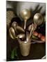 Traditional Brass Kitchen Utensils in a Home, Amber, Near Jaipur, Rajasthan State, India-John Henry Claude Wilson-Mounted Photographic Print