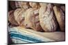 Traditional Bread in Polish Food Market in Krakow, Poland.-Curioso-Mounted Photographic Print