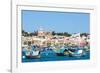 Traditional brightly painted fishing boats in the harbour at Marsaxlokk, Malta, Mediterranean, Euro-Martin Child-Framed Photographic Print