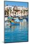 Traditional brightly painted fishing boats in the harbour at Marsaxlokk, Malta, Mediterranean, Euro-Martin Child-Mounted Photographic Print