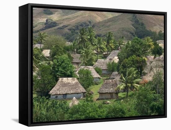 Traditional Bures, Last Old Style Village, Navala, Viti Levu Island, Fiji, Pacific-Waltham Tony-Framed Stretched Canvas