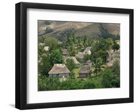 Traditional Bures, Last Old Style Village, Navala, Viti Levu Island, Fiji, Pacific-Waltham Tony-Framed Photographic Print