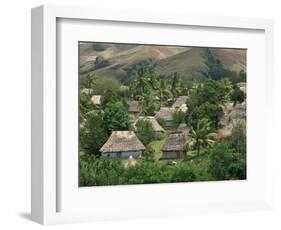 Traditional Bures, Last Old Style Village, Navala, Viti Levu Island, Fiji, Pacific-Waltham Tony-Framed Photographic Print