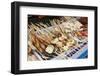 Traditional Burmese Street Food on Bamboo Skewers Ready for Barbecue-Stephen Studd-Framed Photographic Print