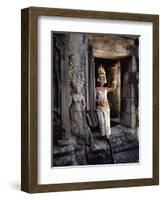 Traditional Cambodian Apsara Dancer, Siem Reap Province, Cambodia-Gavin Hellier-Framed Photographic Print