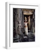 Traditional Cambodian Apsara Dancer, Siem Reap Province, Cambodia-Gavin Hellier-Framed Photographic Print