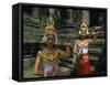 Traditional Cambodian Dancers, Angkor Wat, Siem Reap, Cambodia, Indochina, Asia-Gavin Hellier-Framed Stretched Canvas