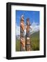 Traditional Canadian Native Totem Poles at Sunwapta Falls Resort-Neale Clark-Framed Photographic Print