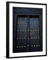 Traditional Carved Wooden Door in Stone Town, Zanzibar, Tanzania, East Africa, Africa-Yadid Levy-Framed Photographic Print