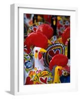 Traditional Ceramic Roosters, Portugal-Merrill Images-Framed Photographic Print