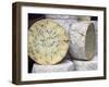 Traditional Cheese for Sale in Borough Market, London-Julian Love-Framed Photographic Print