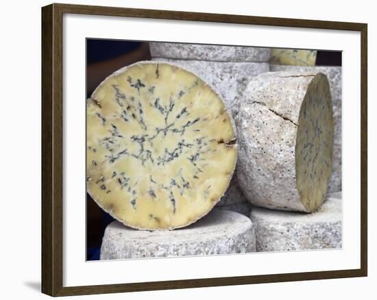 Traditional Cheese for Sale in Borough Market, London-Julian Love-Framed Photographic Print