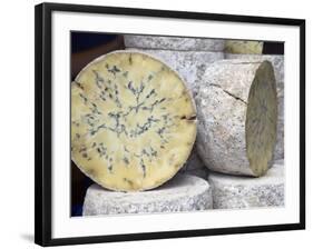 Traditional Cheese for Sale in Borough Market, London-Julian Love-Framed Photographic Print