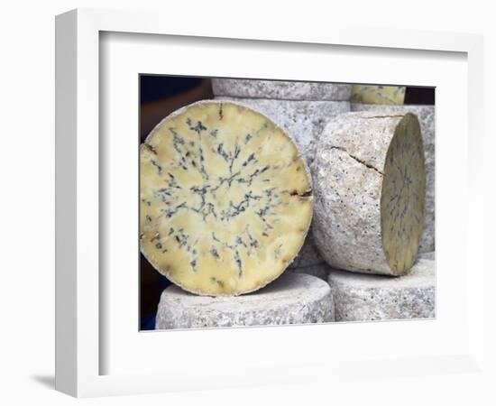 Traditional Cheese for Sale in Borough Market, London-Julian Love-Framed Photographic Print