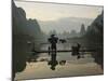 Traditional Chinese Fisherman with Cormorants, Li River, Guilin, China-Adam Jones-Mounted Photographic Print