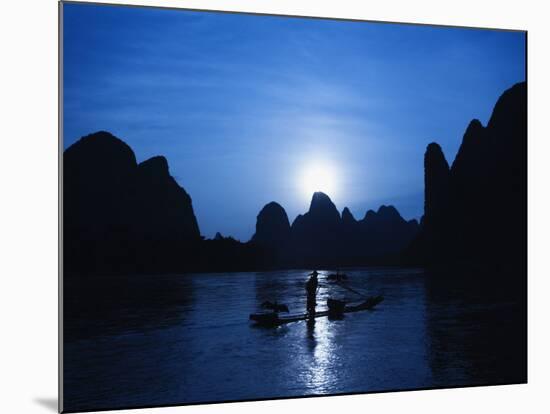 Traditional Chinese Fisherman with Cormorants, Li River, Guilin, China-Adam Jones-Mounted Photographic Print