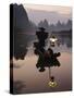 Traditional Chinese Fisherman with Cormorants, Li River, Guilin, China-Adam Jones-Stretched Canvas