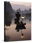 Traditional Chinese Fisherman with Cormorants, Li River, Guilin, China-Adam Jones-Stretched Canvas