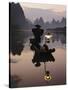 Traditional Chinese Fisherman with Cormorants, Li River, Guilin, China-Adam Jones-Stretched Canvas