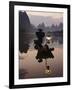 Traditional Chinese Fisherman with Cormorants, Li River, Guilin, China-Adam Jones-Framed Photographic Print