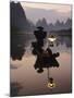 Traditional Chinese Fisherman with Cormorants, Li River, Guilin, China-Adam Jones-Mounted Photographic Print