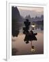 Traditional Chinese Fisherman with Cormorants, Li River, Guilin, China-Adam Jones-Framed Photographic Print