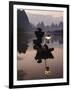 Traditional Chinese Fisherman with Cormorants, Li River, Guilin, China-Adam Jones-Framed Photographic Print