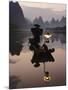 Traditional Chinese Fisherman with Cormorants, Li River, Guilin, China-Adam Jones-Mounted Photographic Print