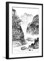 Traditional Chinese Painting , Landscape-aslysun-Framed Art Print