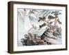 Traditional Chinese Painting , Landscape-aslysun-Framed Art Print