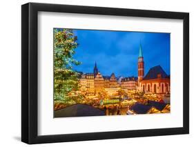 Traditional Christmas Market in Frankfurt, Germany-sborisov-Framed Photographic Print