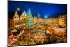 Traditional Christmas Market in the Historic Center of Frankfurt, Germany-S Borisov-Mounted Photographic Print