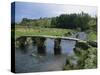 Traditional Clapper Bridge at Postbridge, Dartmoor, Devon, England, United Kingdom, Europe-Woolfitt Adam-Stretched Canvas