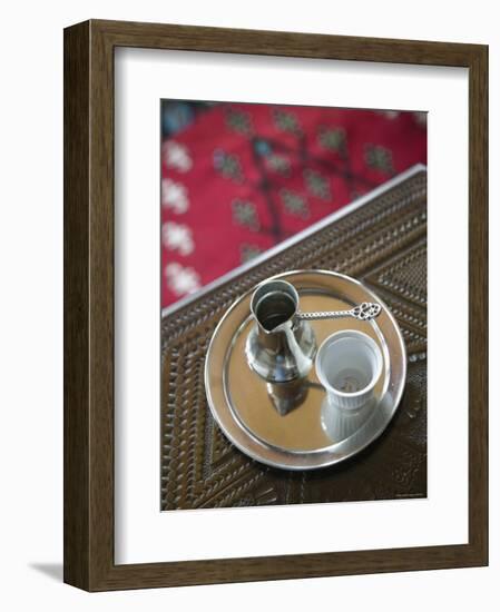 Traditional Coffee Service, Turkish House, Mostar, Bosnia and Herzegovina-Walter Bibikow-Framed Photographic Print