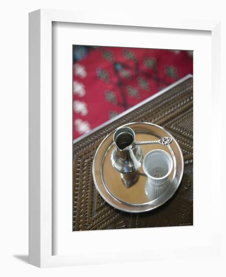 Traditional Coffee Service, Turkish House, Mostar, Bosnia and Herzegovina-Walter Bibikow-Framed Photographic Print