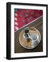 Traditional Coffee Service, Turkish House, Mostar, Bosnia and Herzegovina-Walter Bibikow-Framed Photographic Print