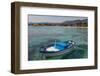 Traditional Colourful Fishing Boat Moored at the Seaside Resort of Mondello, Sicily, Italy-Martin Child-Framed Photographic Print