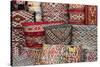 Traditional Colourful Moroccan Cushions for Sale in the Souks-Martin Child-Stretched Canvas