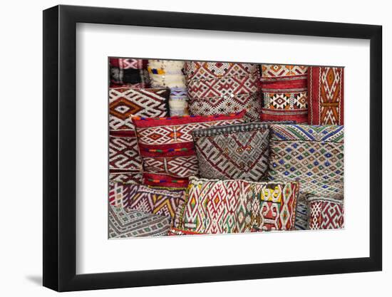 Traditional Colourful Moroccan Cushions for Sale in the Souks-Martin Child-Framed Photographic Print