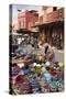 Traditional Colourful Woollen Hats for Sale in Rahba Kedima (Old Square)-Martin Child-Stretched Canvas