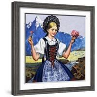 Traditional Costume of Switzerland-null-Framed Giclee Print