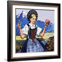 Traditional Costume of Switzerland-null-Framed Giclee Print