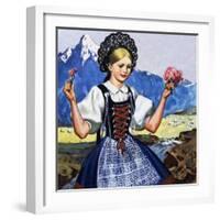 Traditional Costume of Switzerland-null-Framed Giclee Print