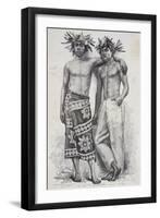 Traditional Costumes from Tahiti, 1880-null-Framed Giclee Print