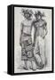 Traditional Costumes from Tahiti, 1880-null-Framed Stretched Canvas