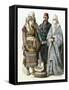 Traditional Costumes of the Middle East: Couple of the Ottoman Empire, Man of Edirne, and Veiled Wo-null-Framed Stretched Canvas