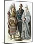 Traditional Costumes of the Middle East: Couple of the Ottoman Empire, Man of Edirne, and Veiled Wo-null-Mounted Giclee Print