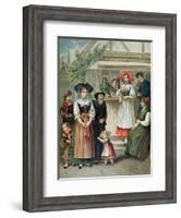 Traditional Costumes of the Strasbourg Region, c. 1870-80-null-Framed Giclee Print