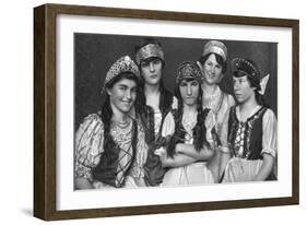 Traditional Costumes Worn by Hungarian Women, Hungary, 1922-null-Framed Giclee Print